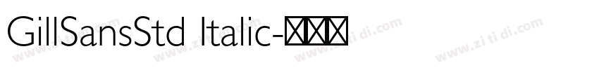 GillSansStd Italic字体转换